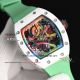 replica richard mille RM 68-01 Tourbillon Cyril Kongo Watch white ceramic case green rubber strap (2)_th.jpg